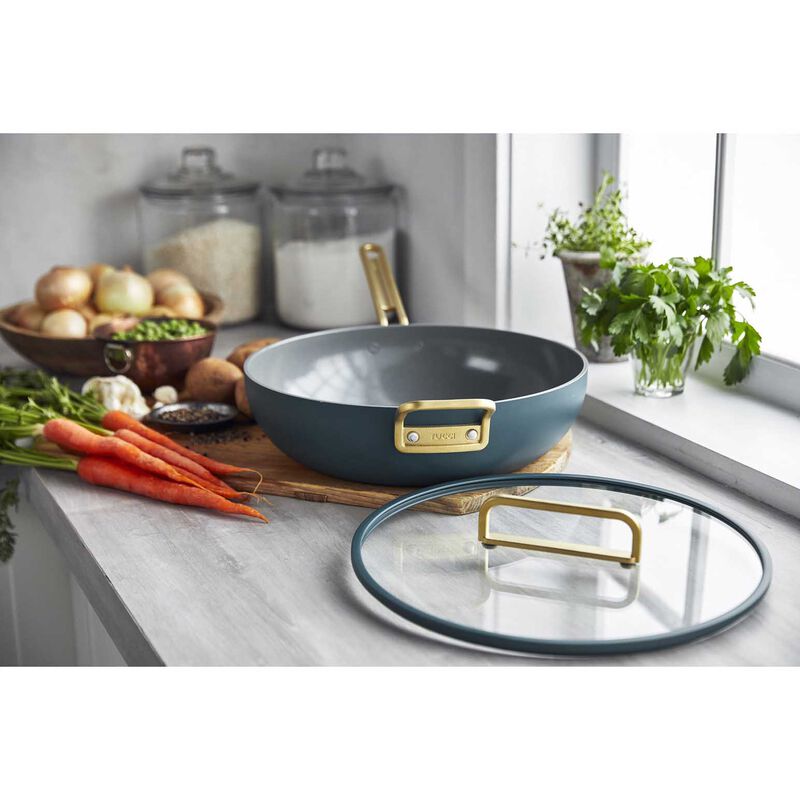 GreenPan Stanley Tucci Covered Essential/Stanley Pan 33cm - Venetian Teal image number 2